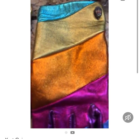 Kurt Geiger Multicolor Metallic Gloves - Picture 2 of 2